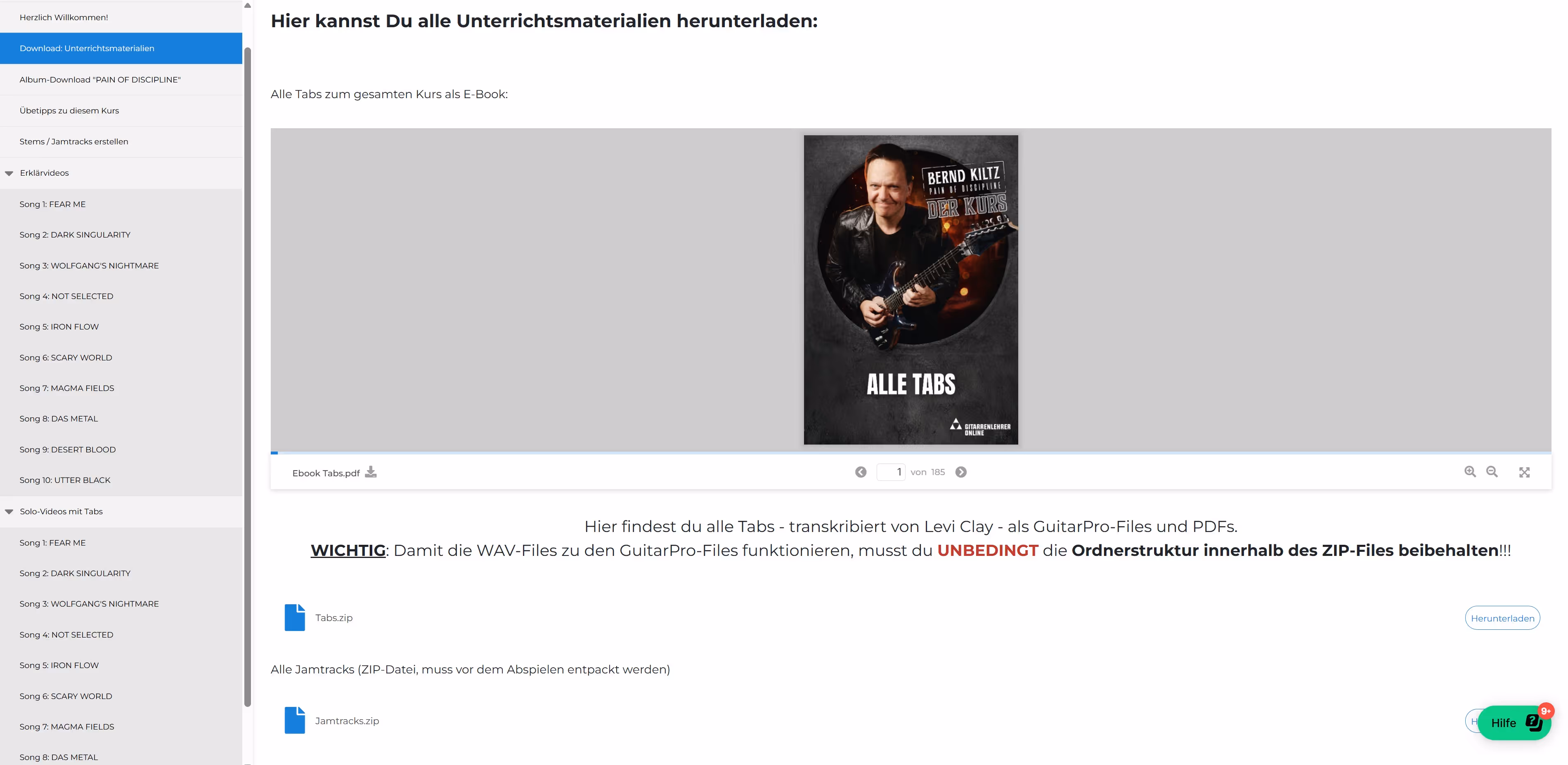 Screenshot aus dem Albumkurs Nr. 3