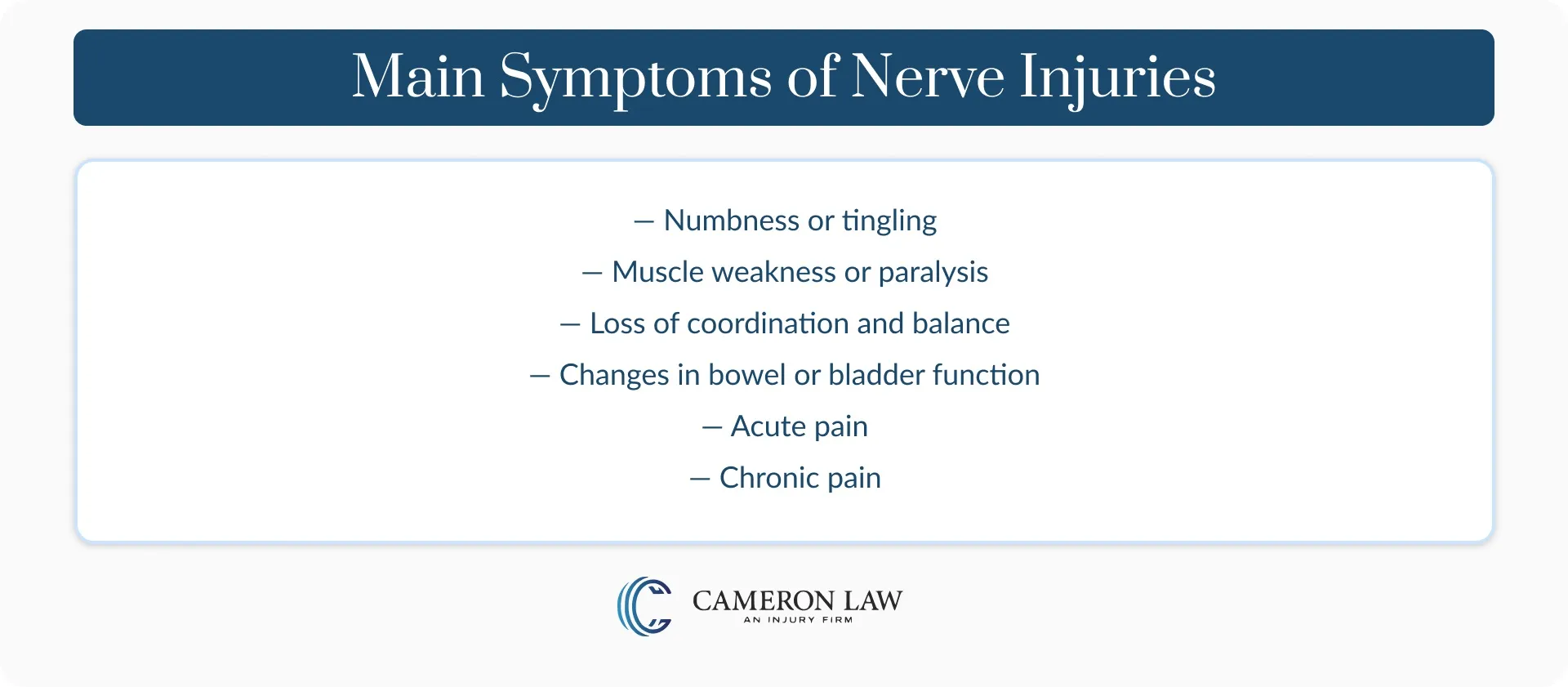 Symptoms of Nerve Injuries