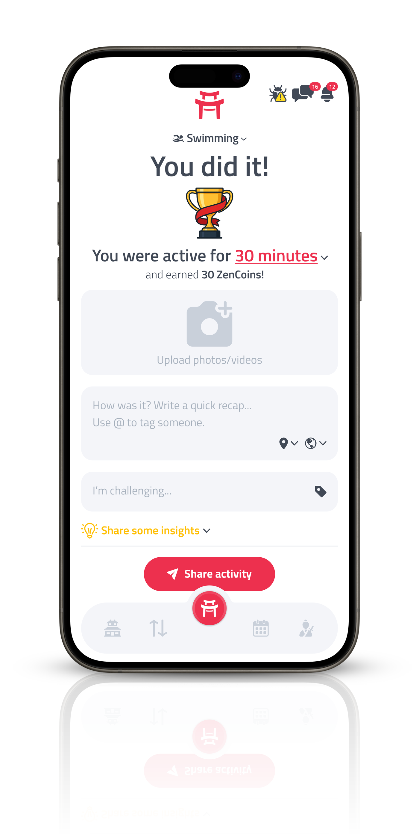 Dojo Finish Activity