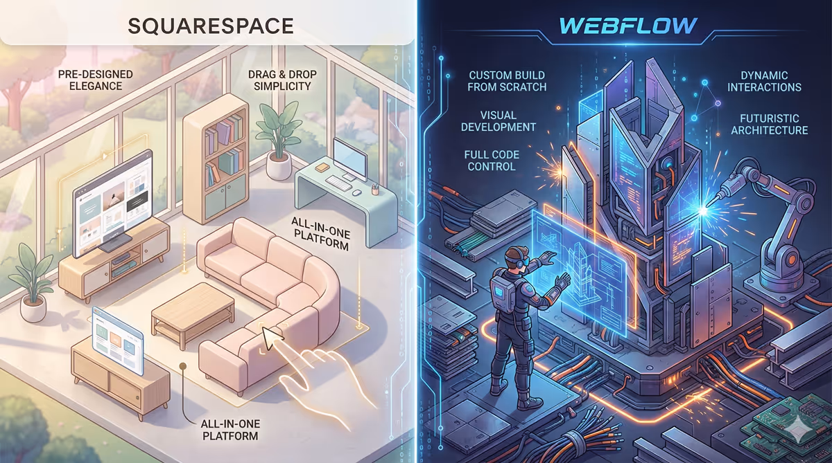 Squarespace vs. Webflow 