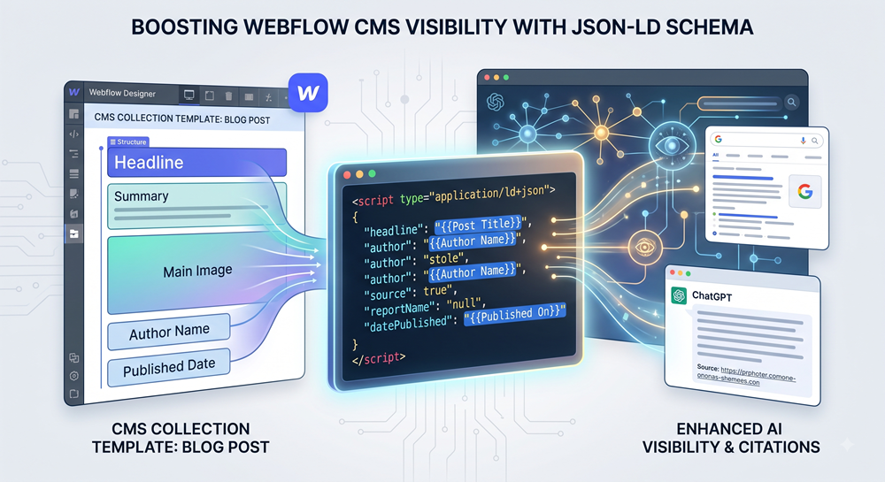 How to add JSON-LD structured schema to Webflow CMS