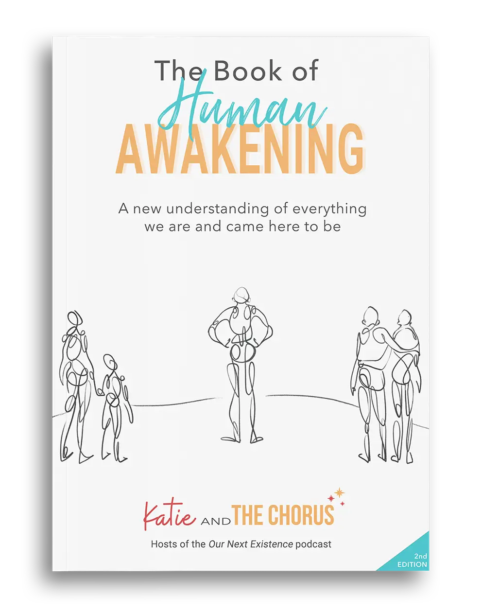 Front page cover of "The Book of Human Awakening" by Katie and The Chorus.