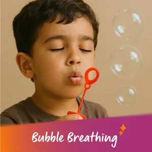 child bubble breathing image