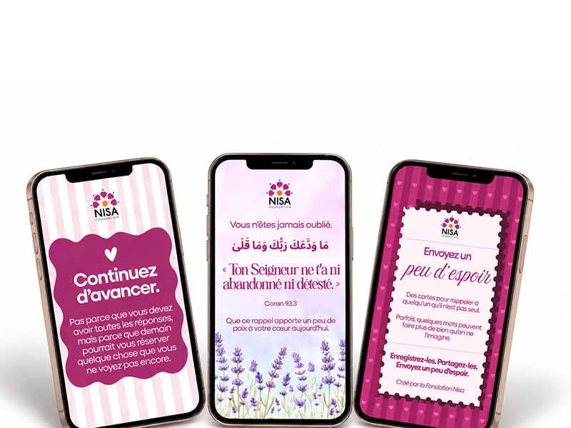 NISA Foundation Little Hope campaign featuring inspirational Islamic messages and digital cards