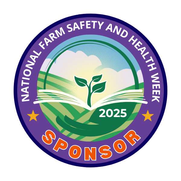 Sponsorship badge for National Farm Safety and Health Week from Agrisafe