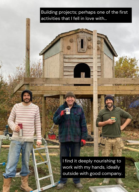 Sam Hardwick building a treehouse