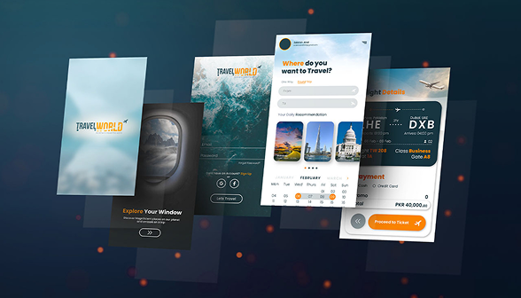 Travel App Mockup