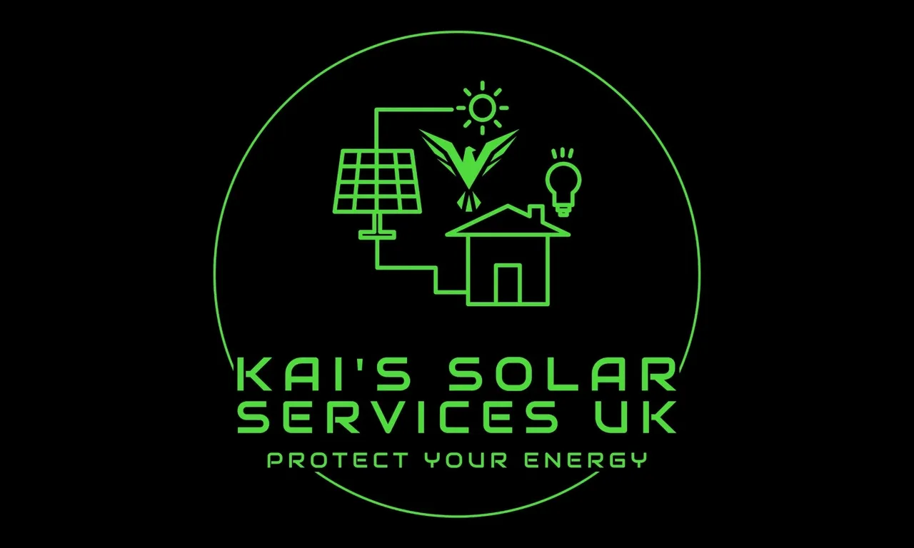 A graphical logo of kai's solar services uk