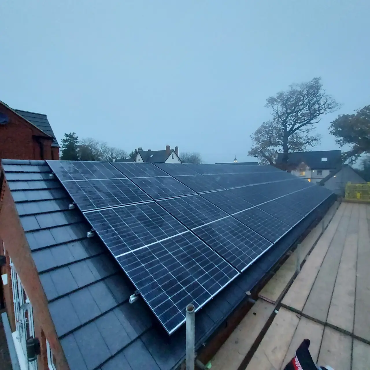 solar panels on a normal house