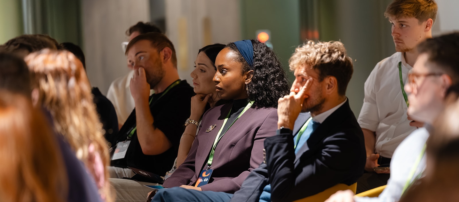 Engaged audience Attendees listening intently during the Why Members Stay panel discussion on flex member retention, hosted by NORNORM and TechnologyWithin.