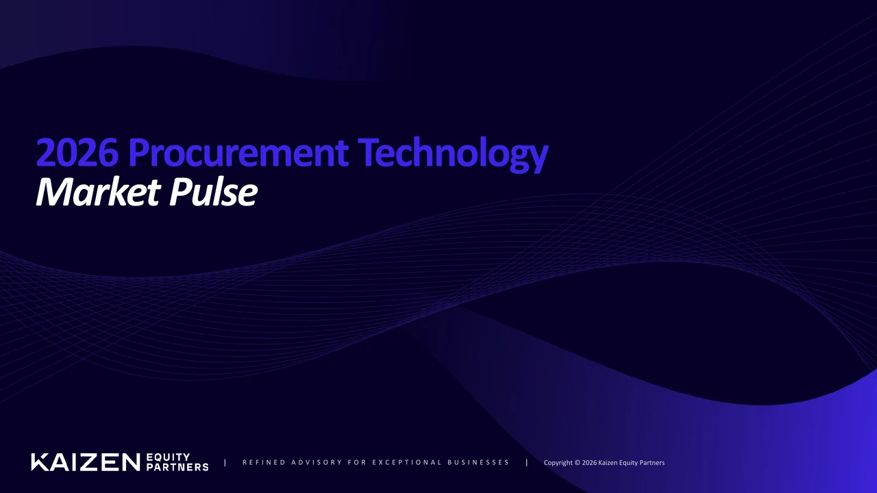 2026 Procurement Technology Market Pulse
