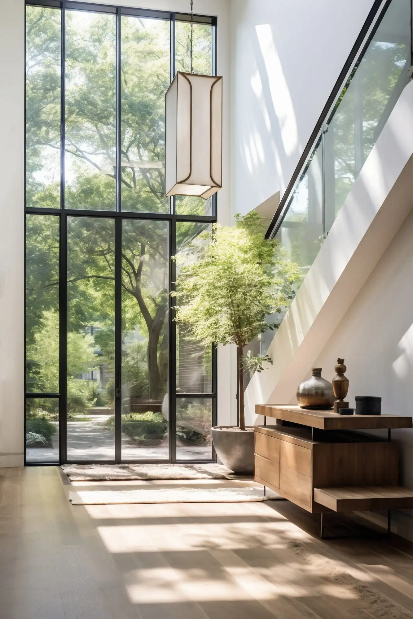Ventana panorámica de PVC en el interior de una vivienda de Valencia
