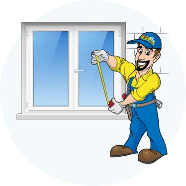Ilustración para tomar las medidas de una ventana