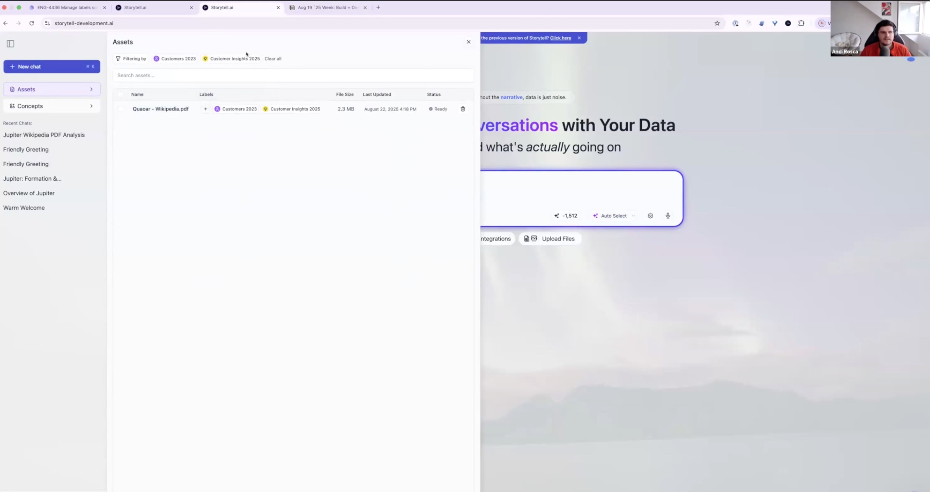 New in Storytell: Credit system and Labels