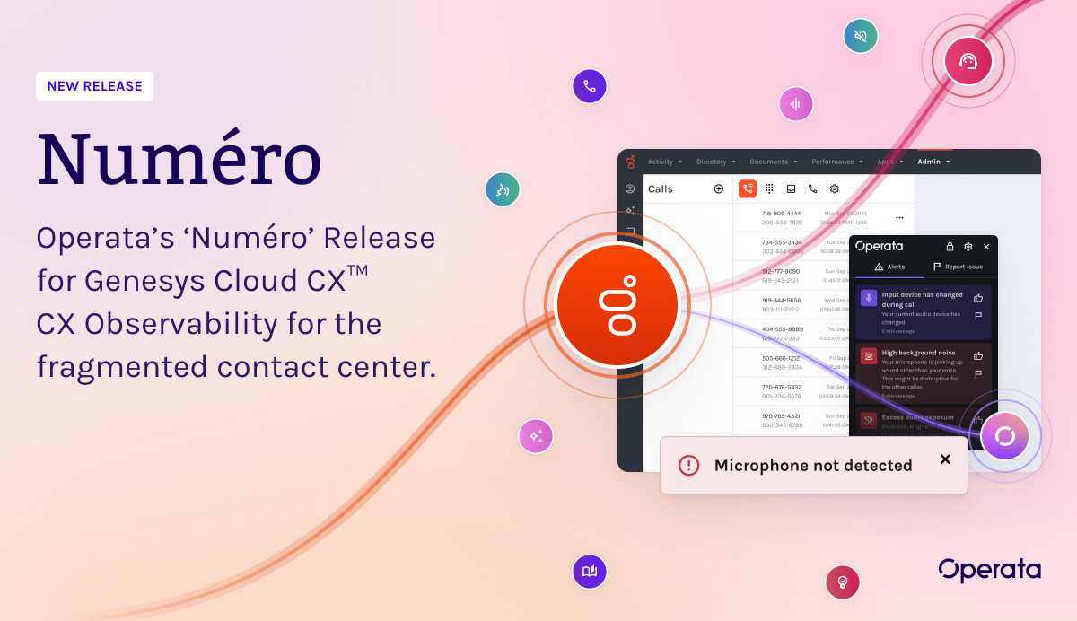 Operata launches 'Numéro' release for Genesys Cloud CX