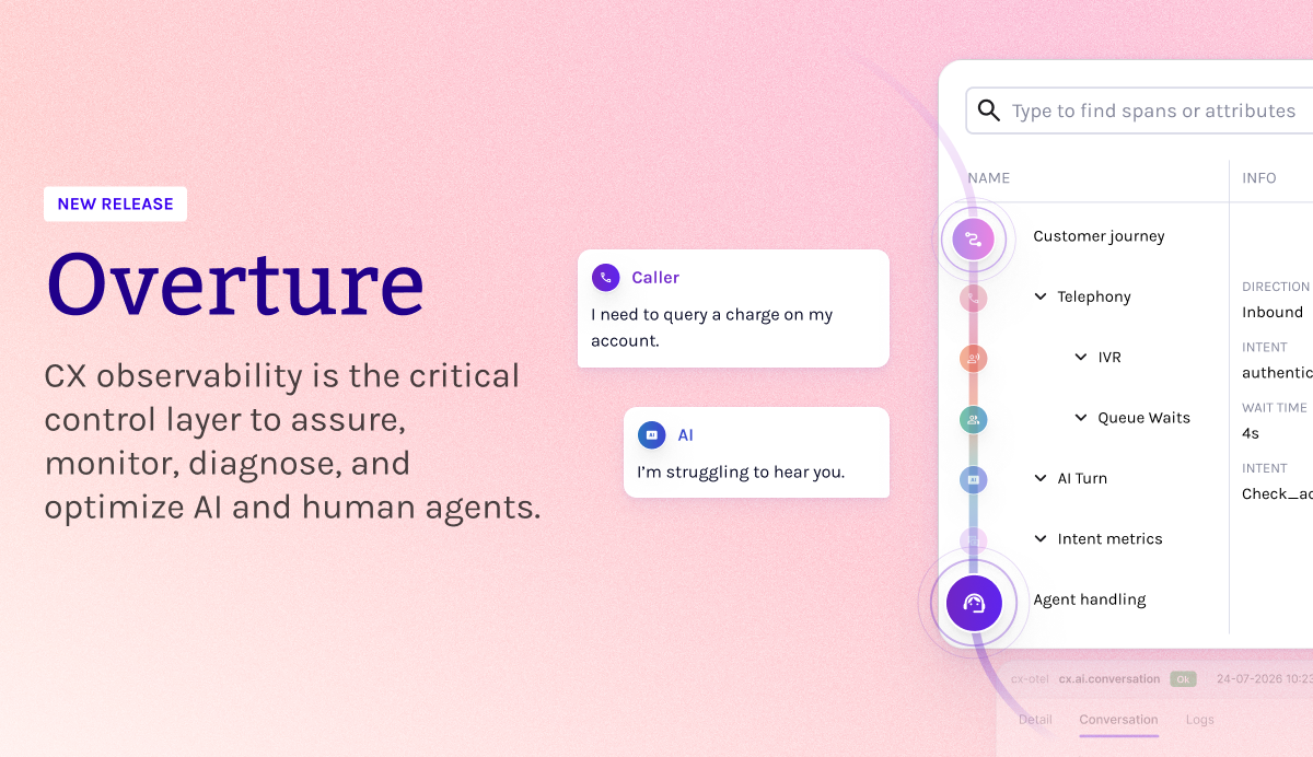 Observability, the control layer for CX - Introducing Overture