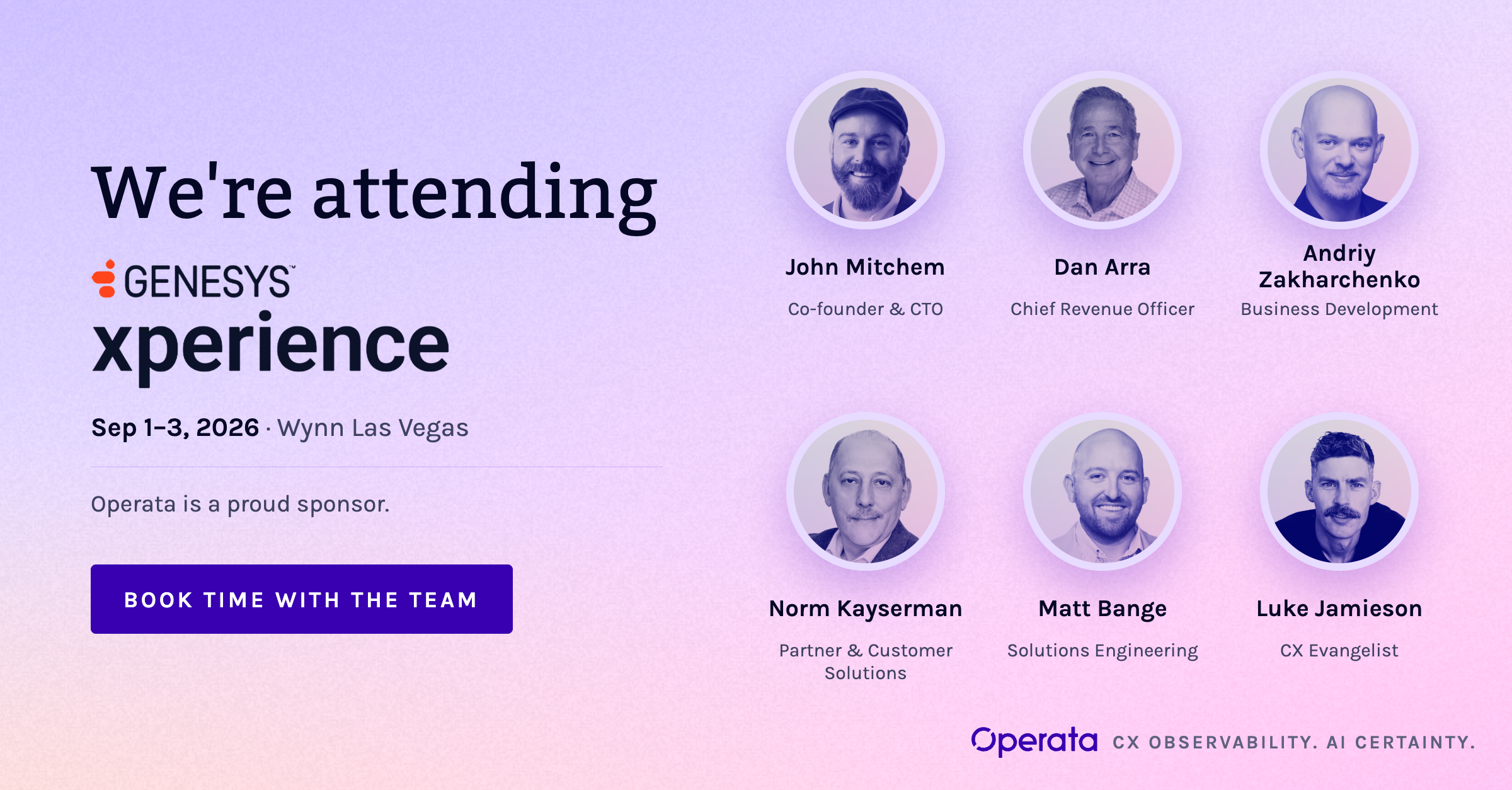 Operata brings CX Observability to Genesys Xperience 2026