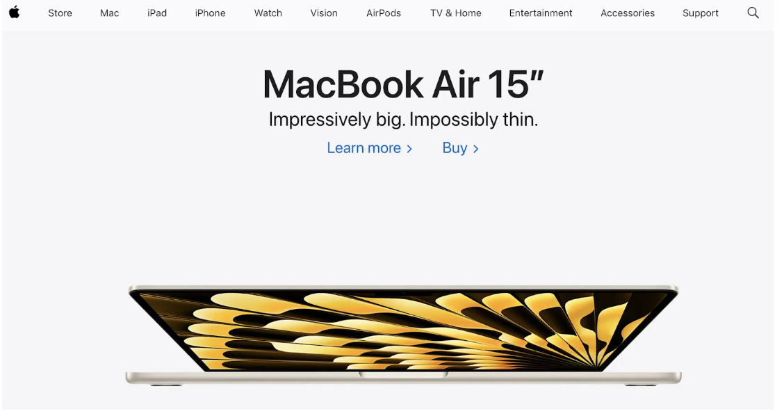 Apple – Perfect Use of White Space