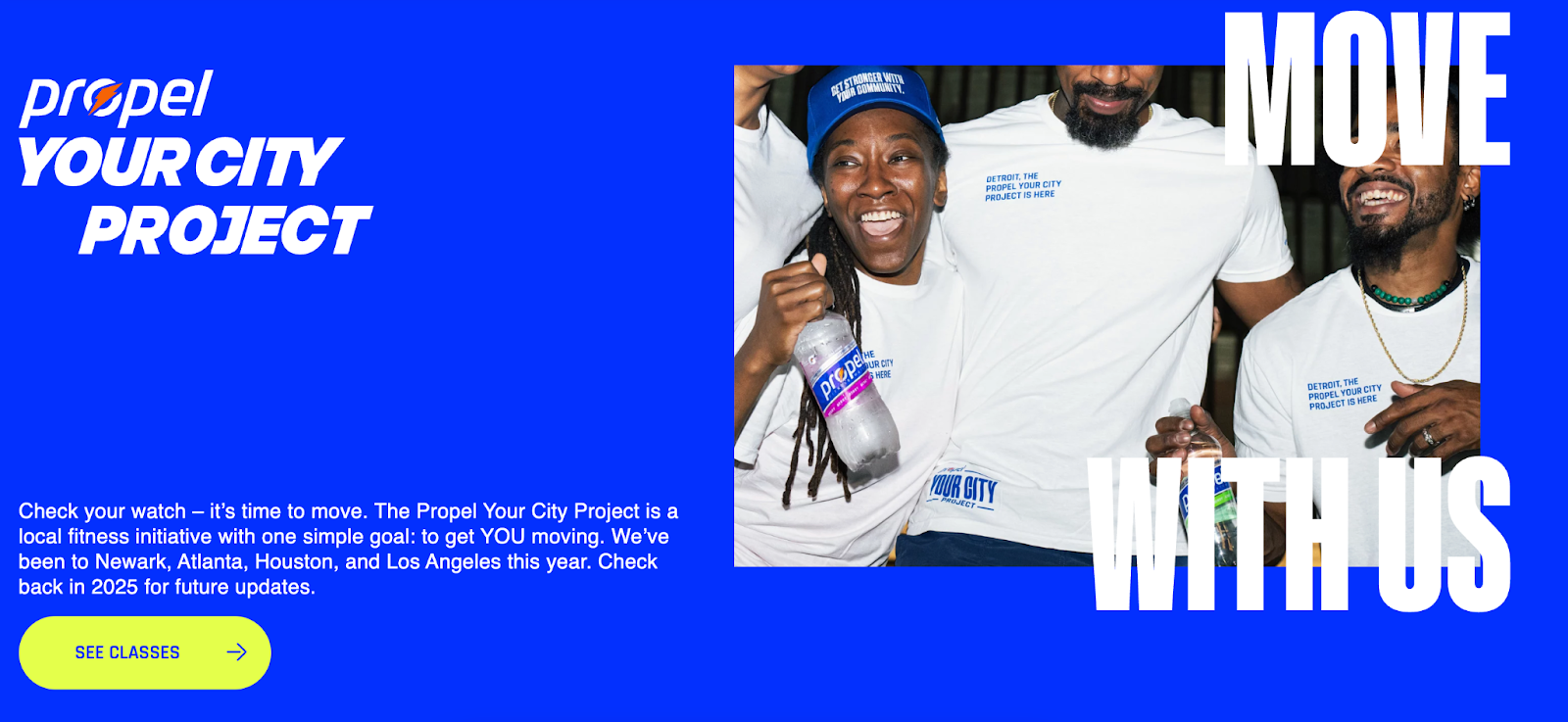 Page web du programme communautaire Propel your City