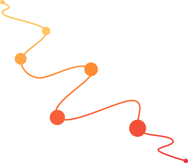 Diagram of pathway with location markers