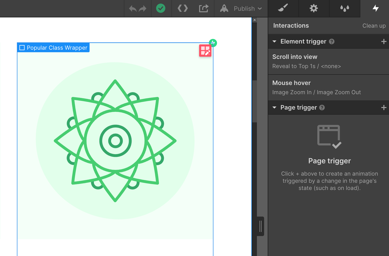 Interactions - Yogi Webflow Template