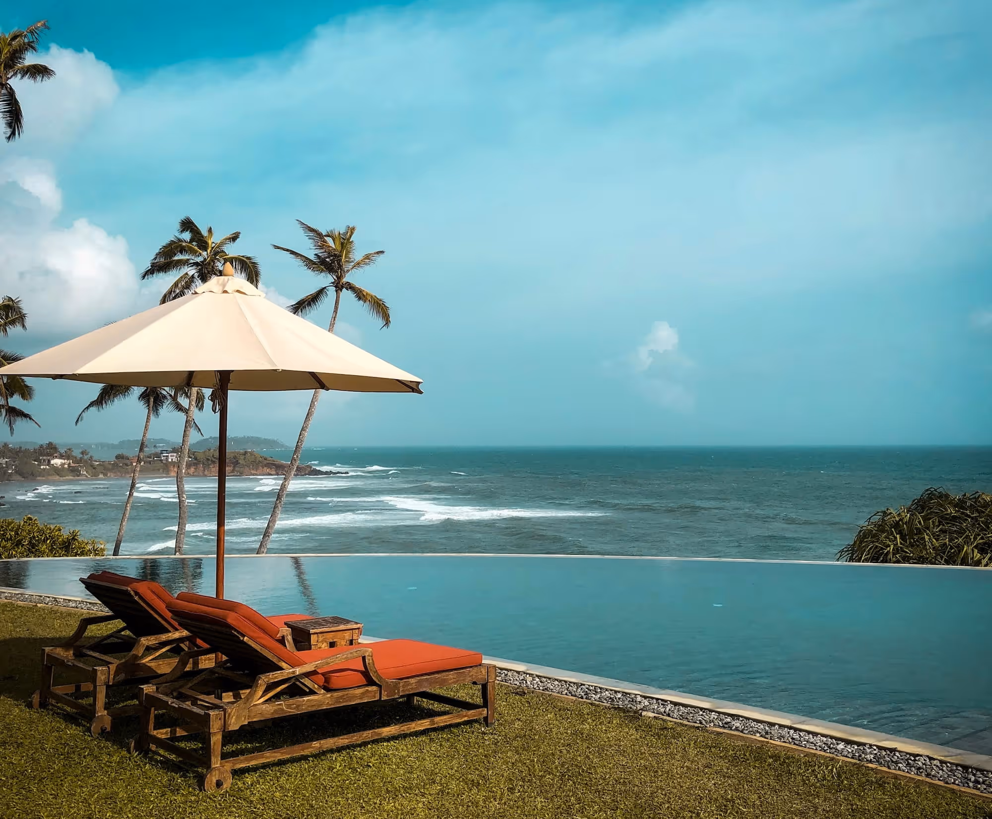 Infinity pool with ocean view