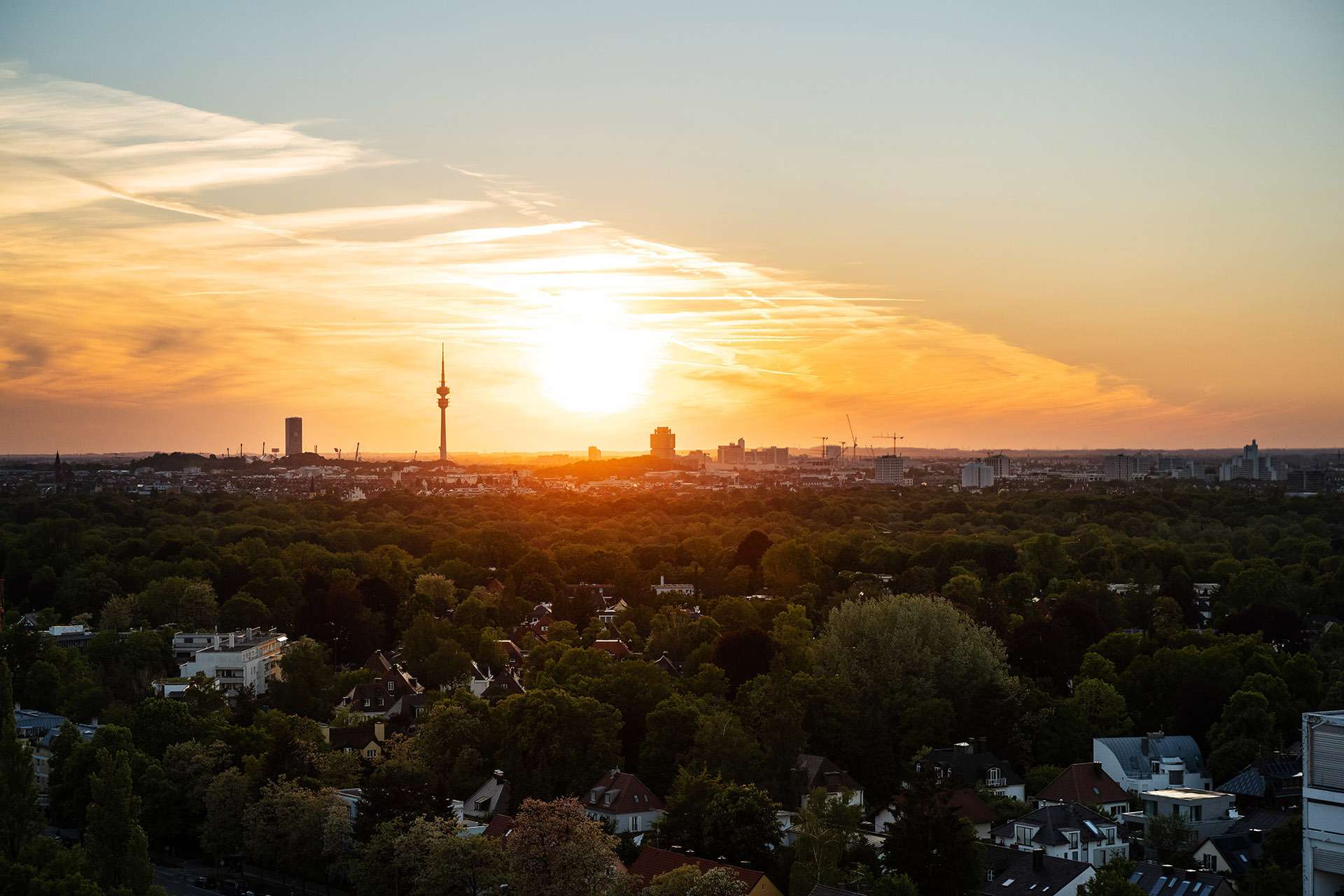 °Abendblick vom Wohnzimmer