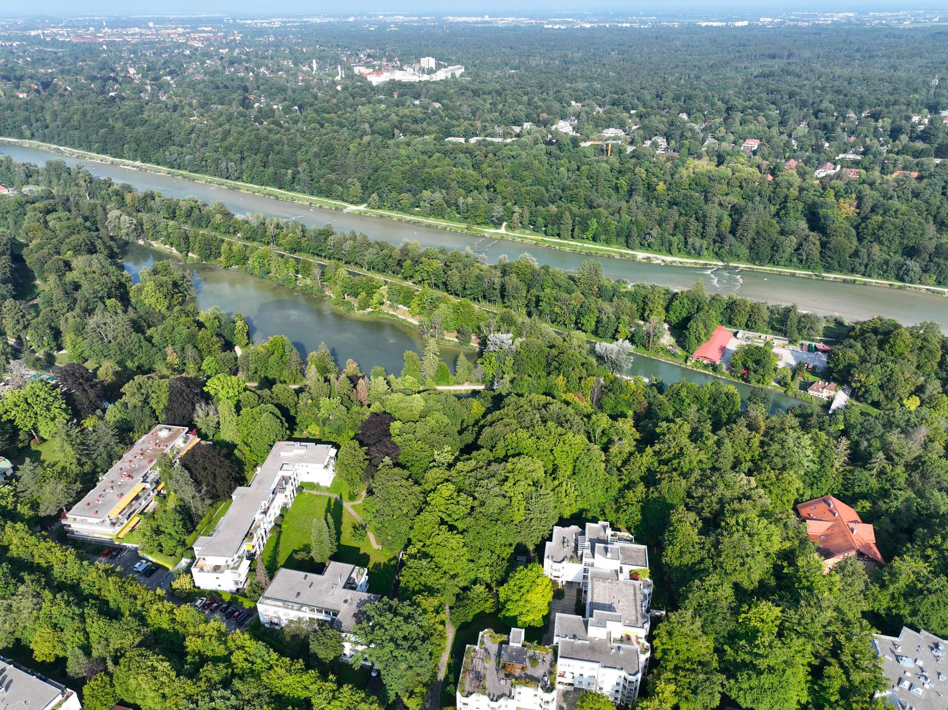 °Fußweg zur Floßlände, Isar & Hinterbrühler See