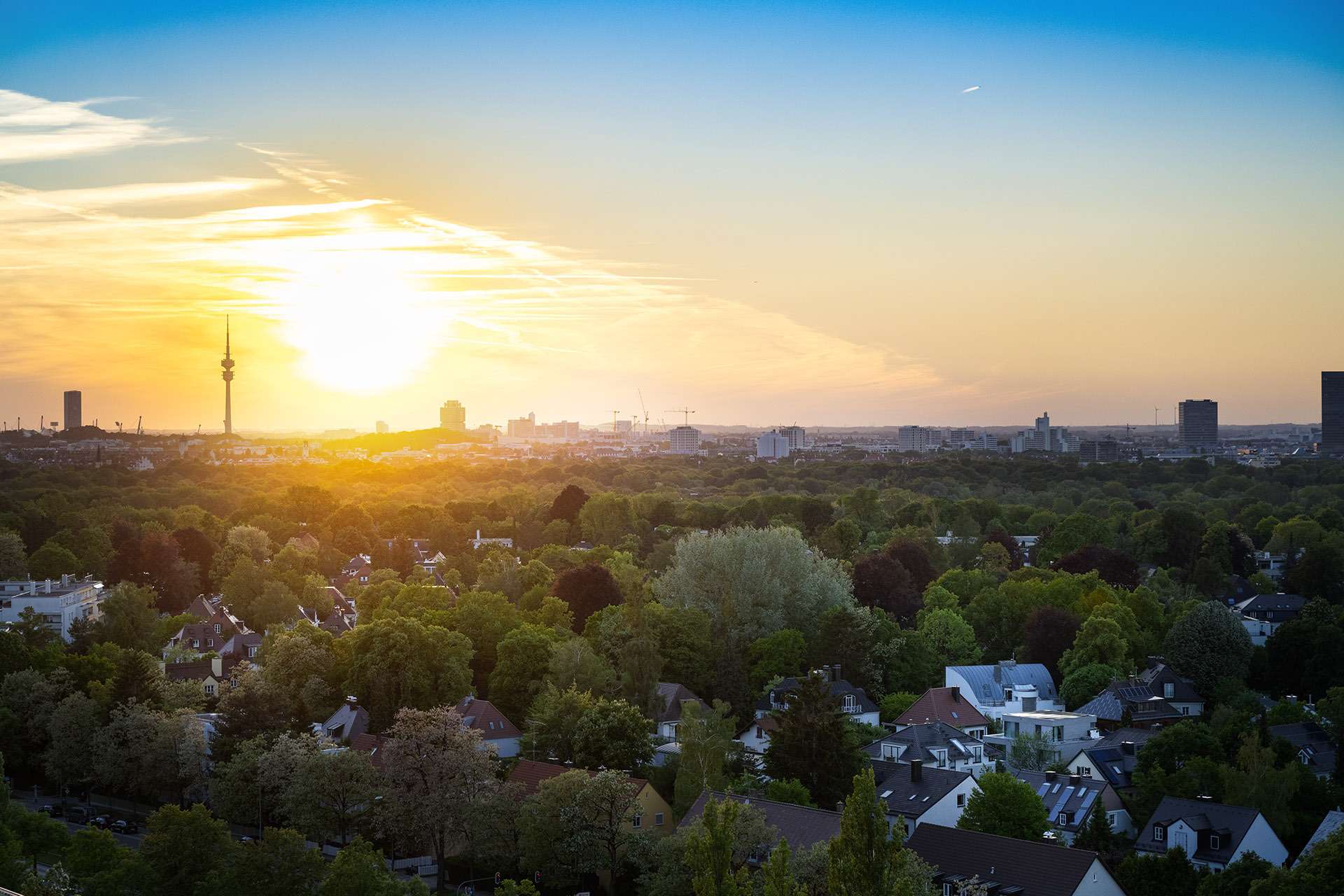 °Abendblick vom Wohnzimmer