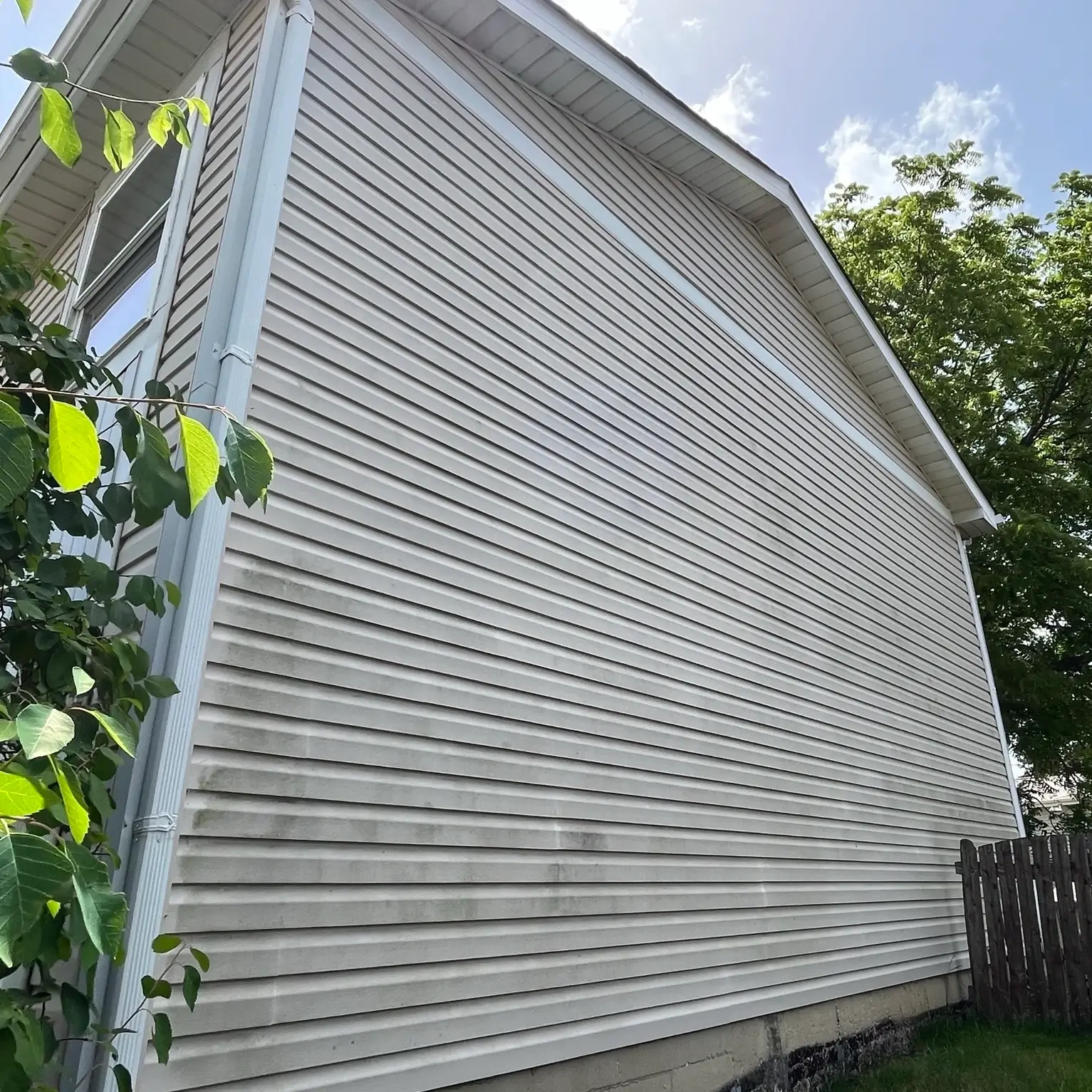 house siding before washing