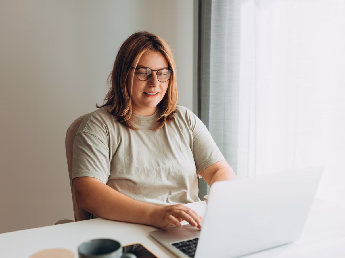 woman at computer