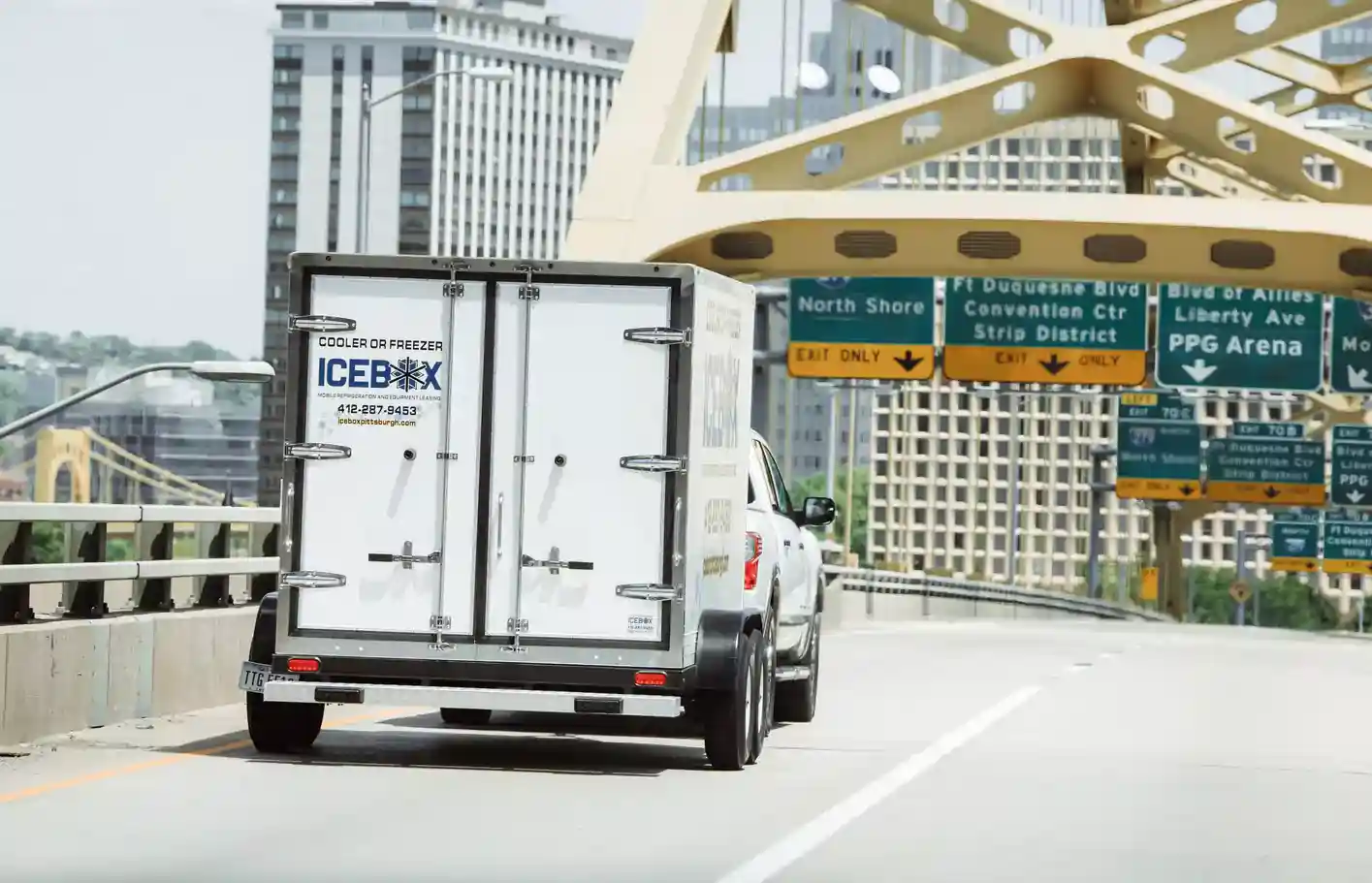 mobile refrigerated trailer at Cleveland outdoor event - cold storage Cleveland