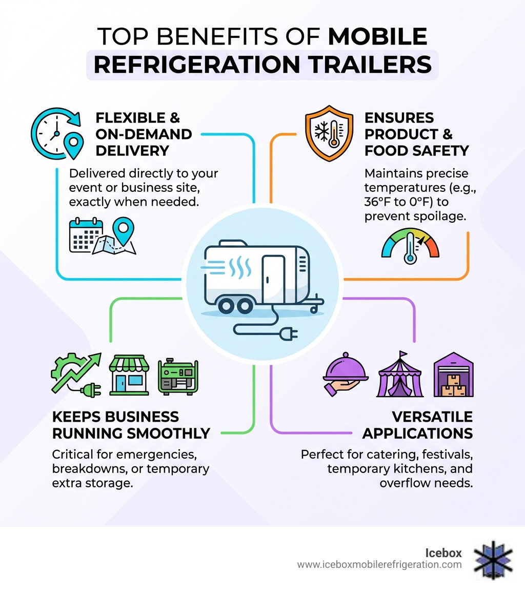 Infographic explaining the top benefits of mobile refrigeration trailers for events and businesses - mobile fridge hire near me infographic Infographic explaining the top benefits of mobile refrigeration trailers for events and businesses - mobile fridge hire near me infographic