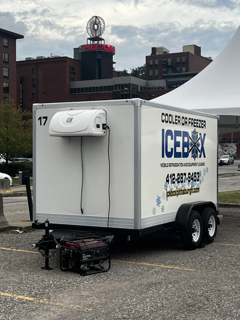 rent a cold storage trailer on-site at outdoor event