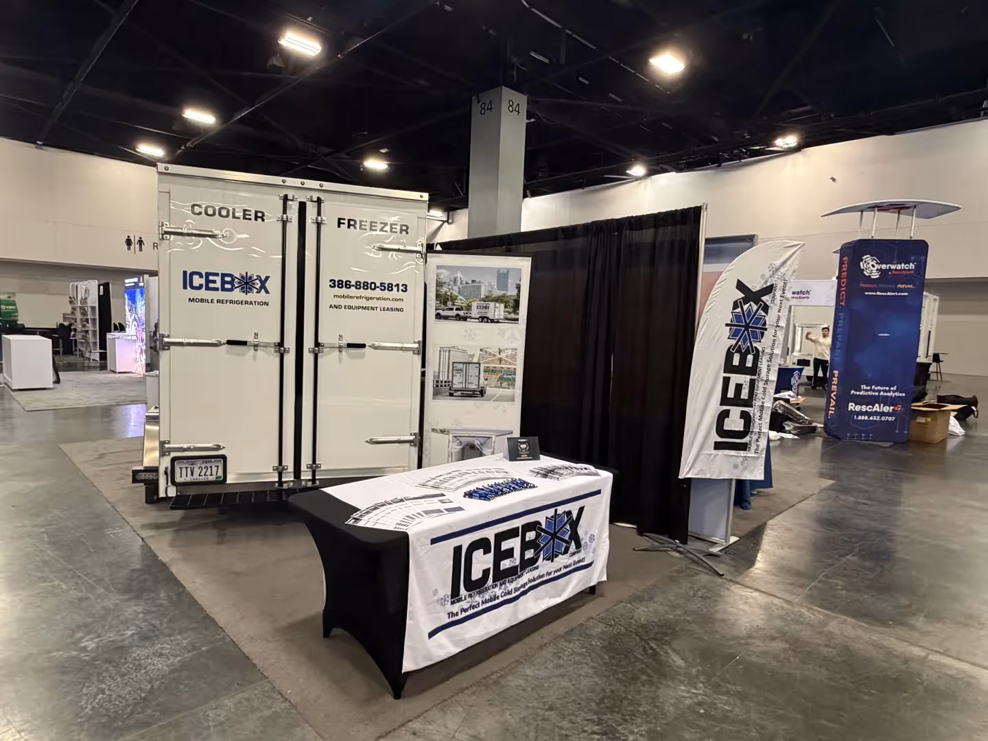 mobile cold room trailer at outdoor event