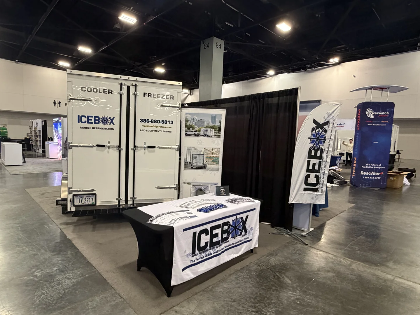 mobile cold room trailer at outdoor event