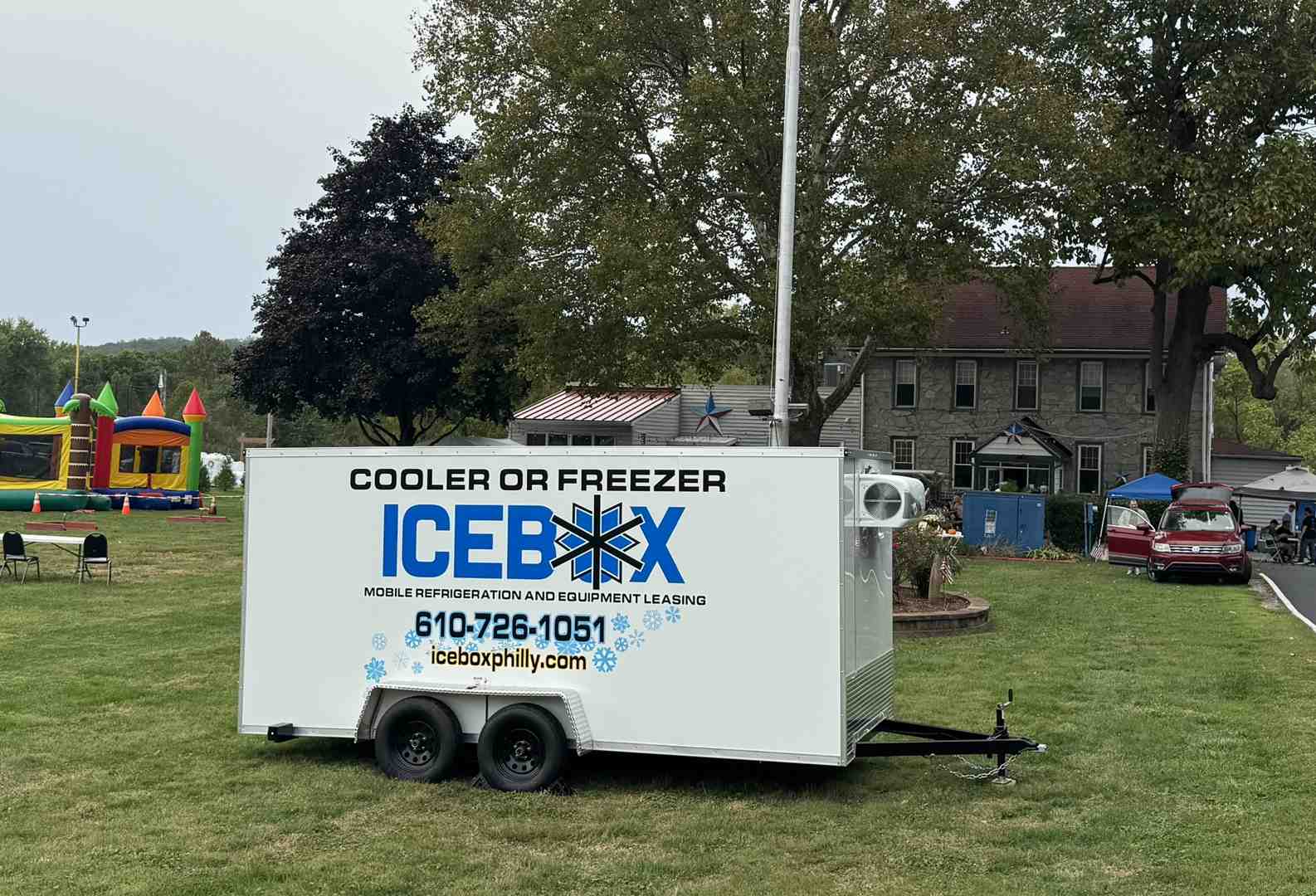 mobile cooler trailer parked at a Tampa event mobile cooler trailer parked at a Tampa event