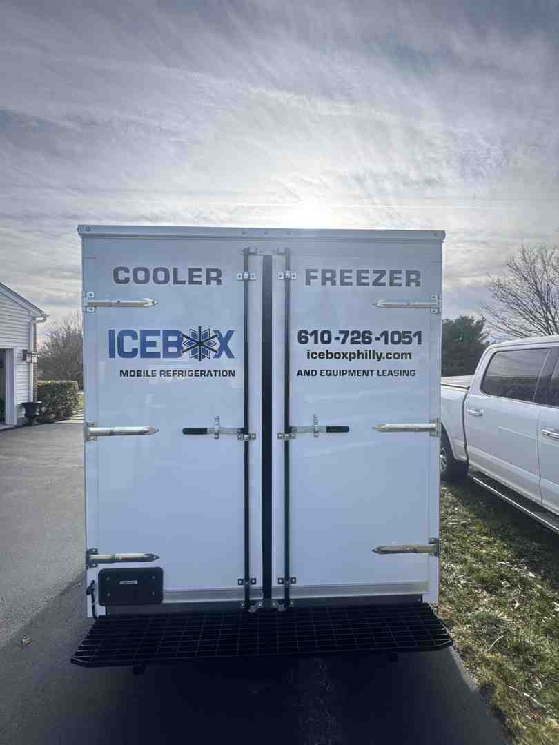 commercial refrigeration trailer on-site at outdoor event - commercial refrigeration near me