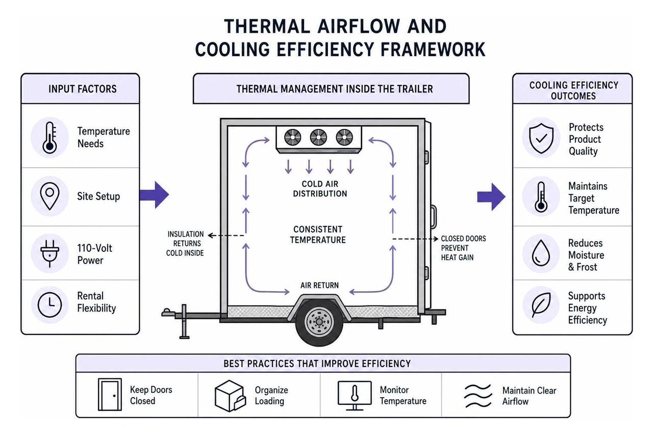 Thermal airflow and cooling efficiency framework Thermal airflow and cooling efficiency framework