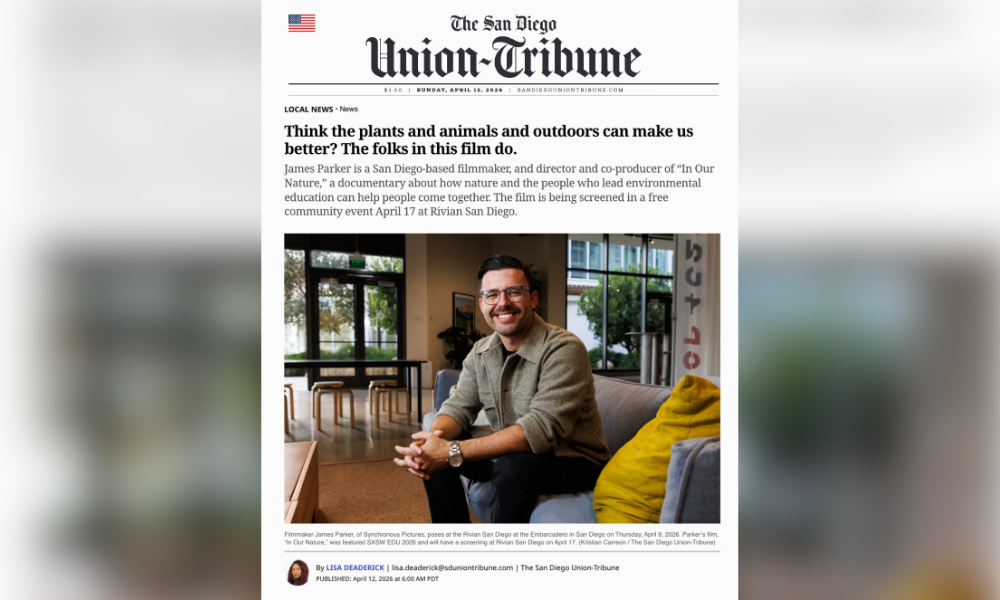 “In Our Nature" Documentary Featured in San Diego Union-Tribune Following SXSW EDU Screening