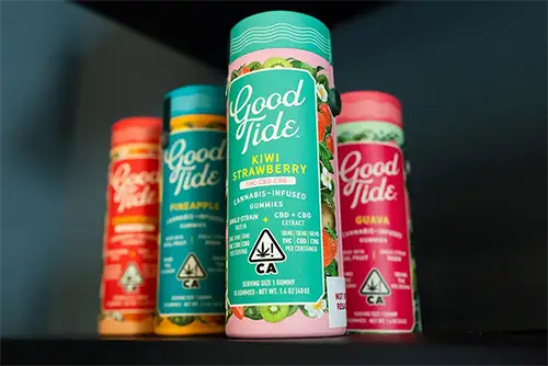 Picture of the dispensary. It's showing inside of the store & showcasing their products.