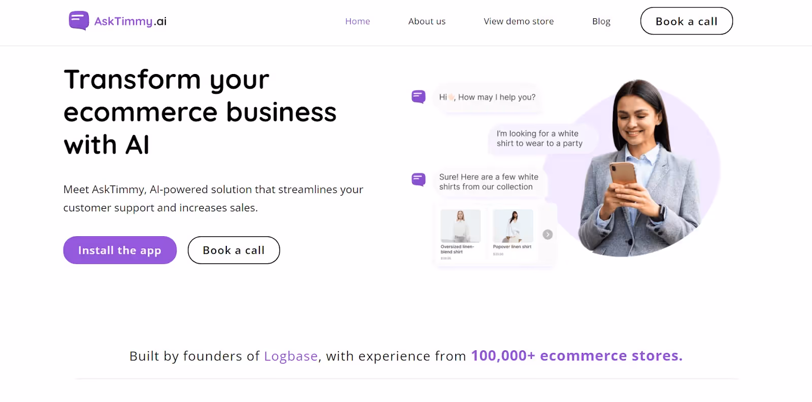 AskTimmy.ai  - Best AI chatbot for customer service