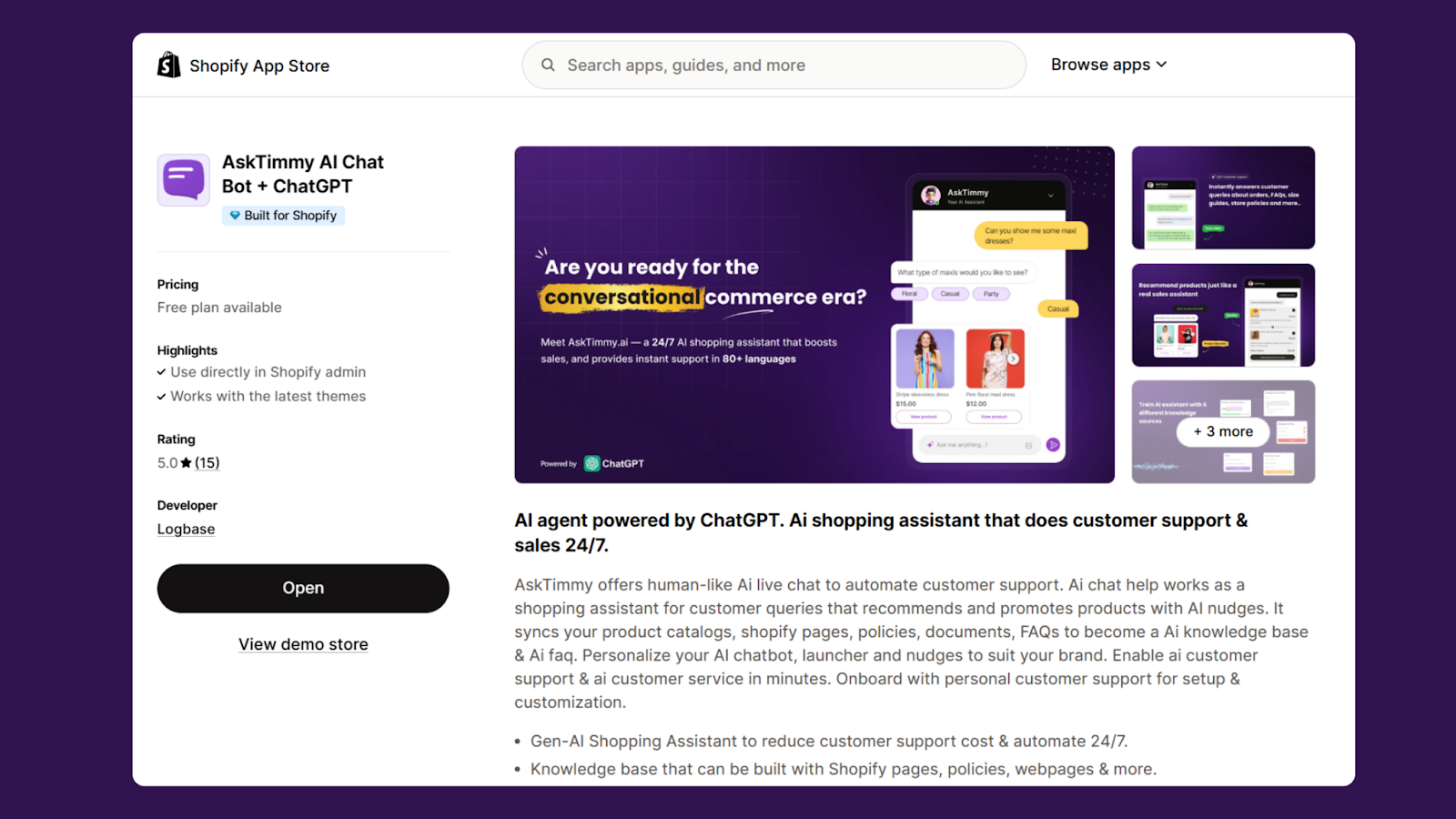 AskTimmy.ai – AI Shopping Assistant
