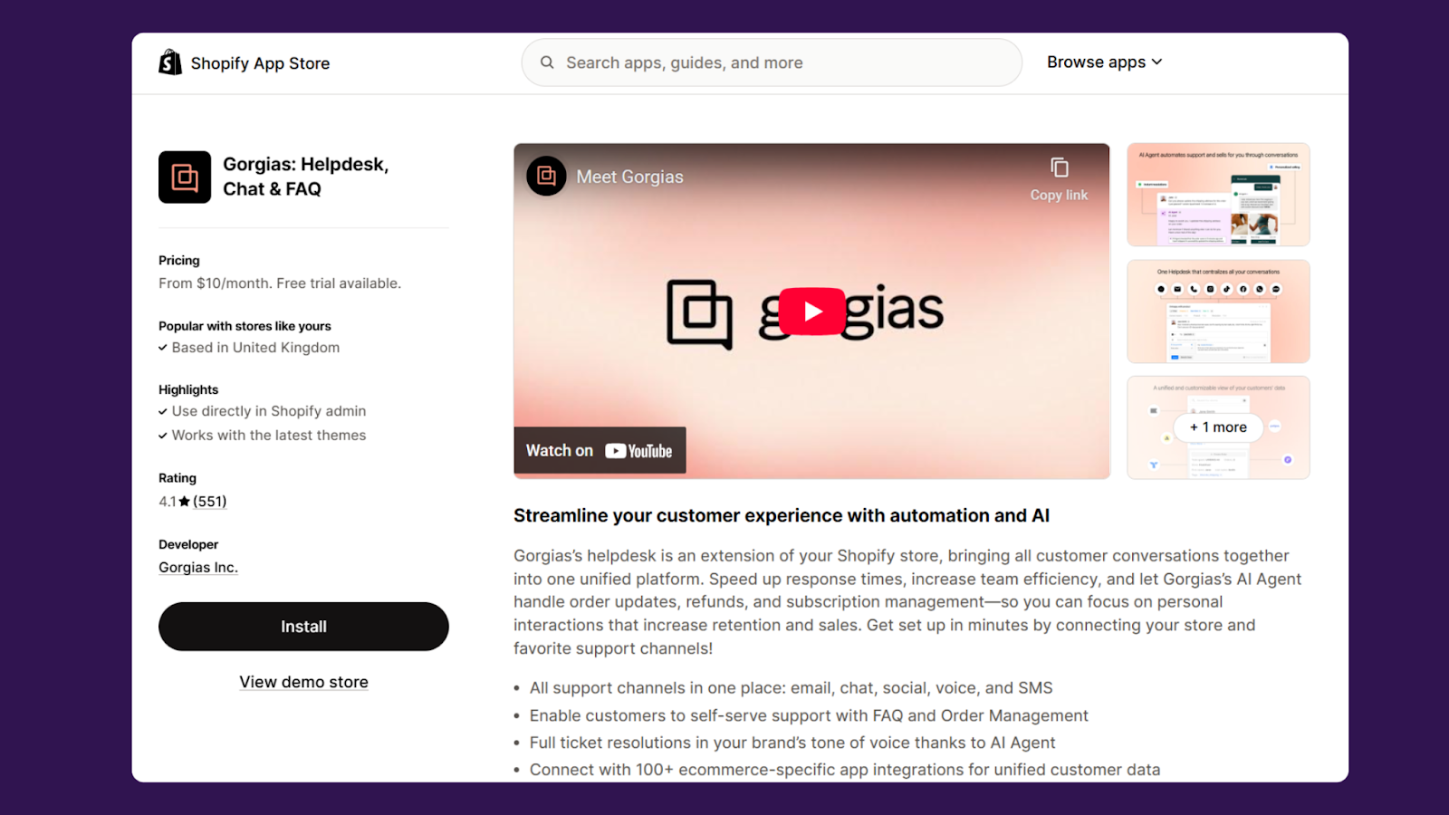 Gorgias – Helpdesk, Chat & FAQ