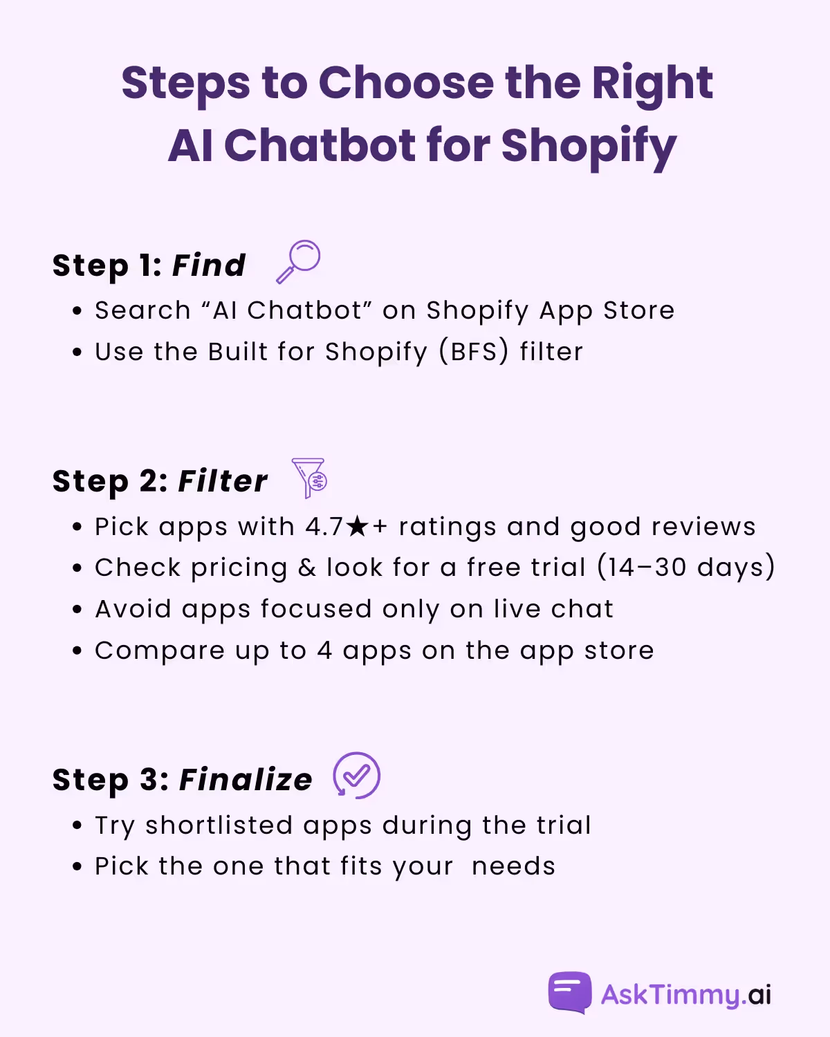 How to choose the right AI chatbot for Shopify
