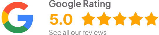 5.0 star Google reviews image