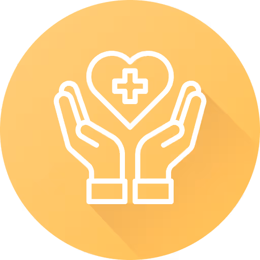 Hands and heart icon