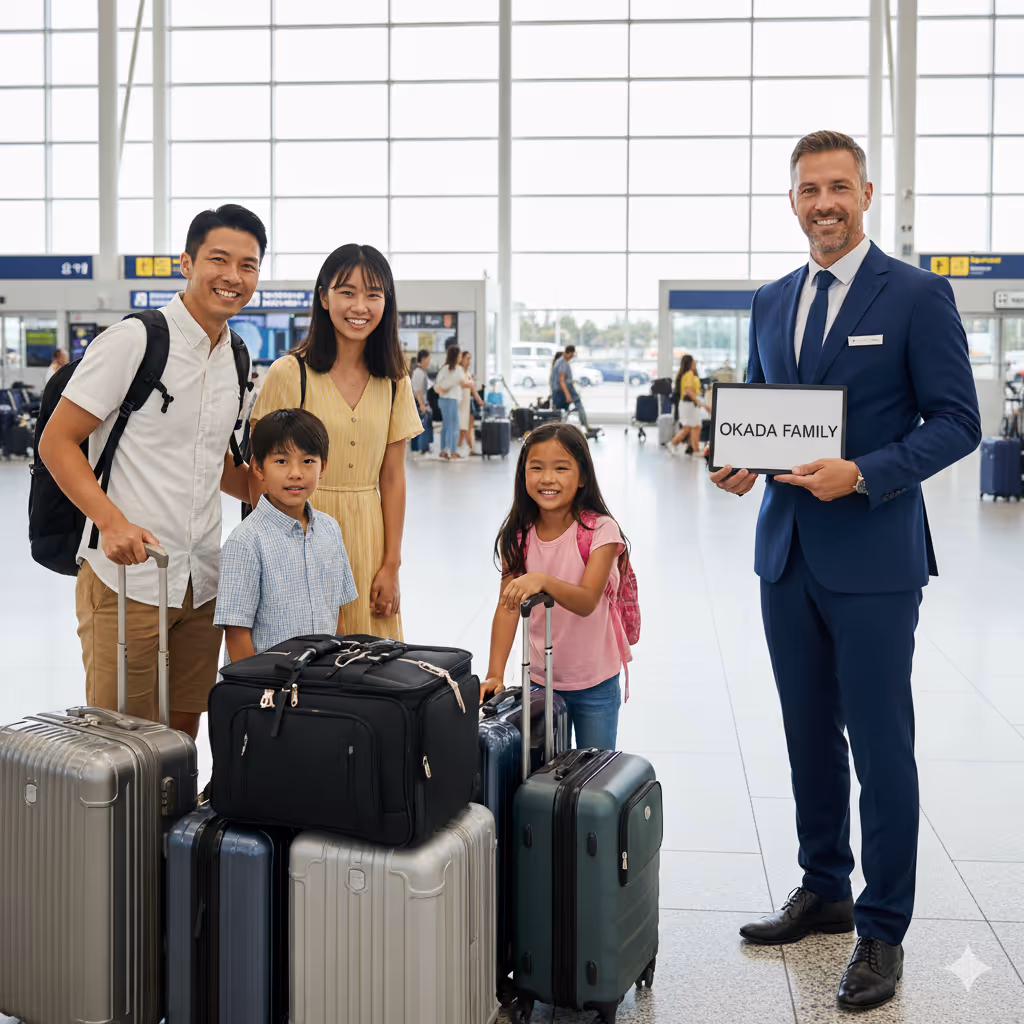 Airport transfers, professional chauffeur service, reliable airport pickup, comfortable car service.
