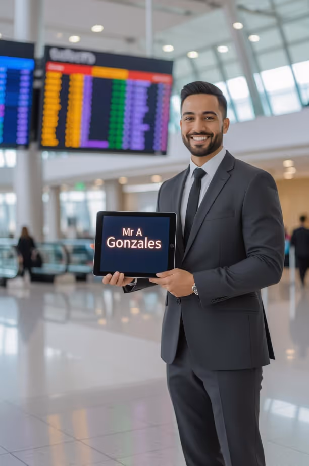 Man waiting for Private Executive Car Hire