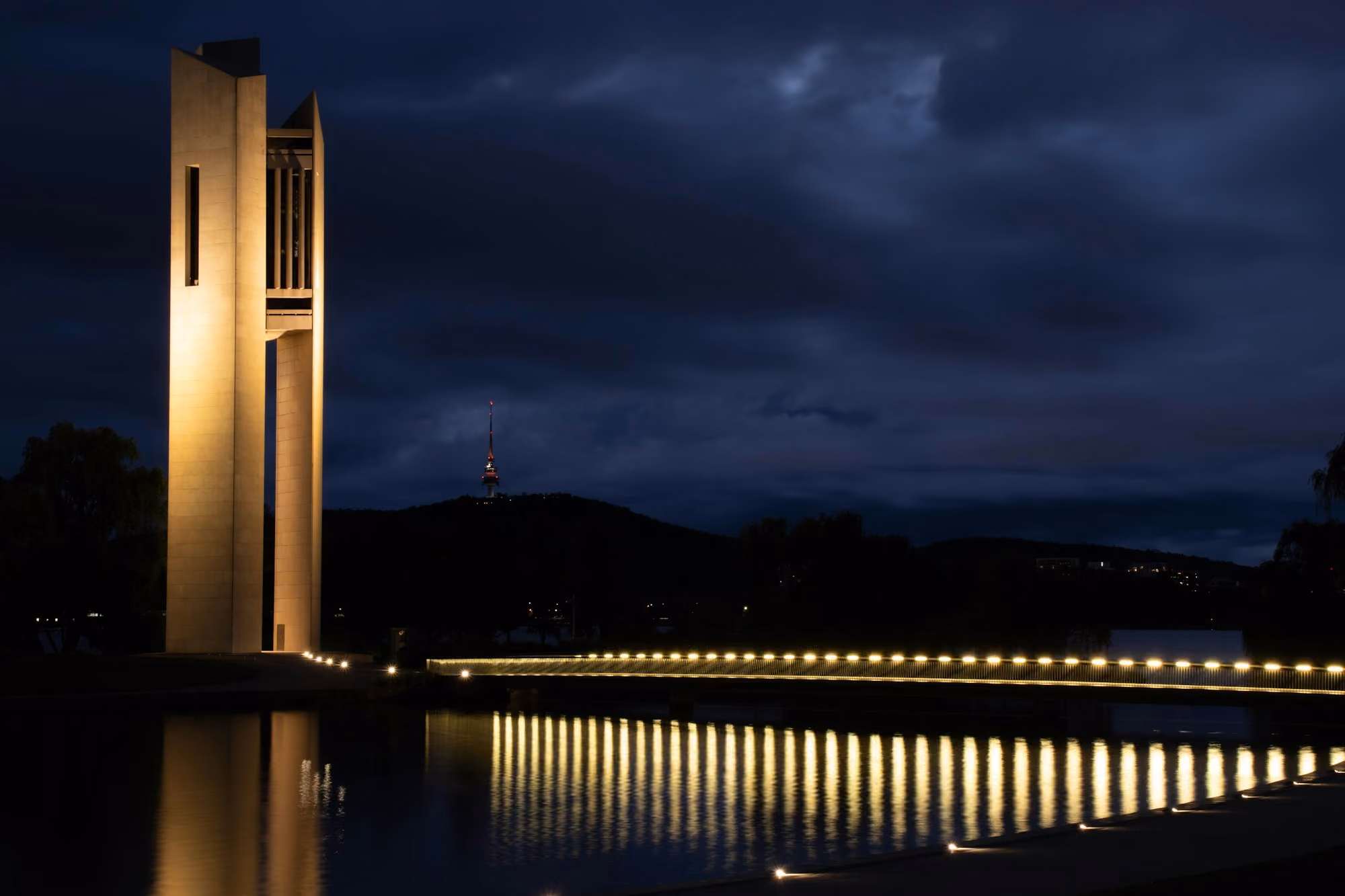 Lake Burley Griffin, Canberra, in the evening